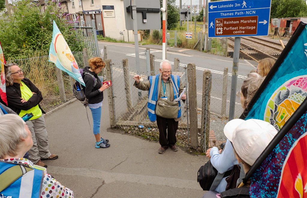Mike Ostler gives a heritage tour of Purfleet