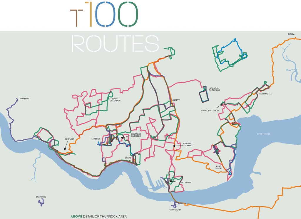 All T100 walks completed 2015-2019