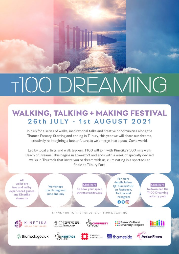 T100 Dreaming July walks flyer